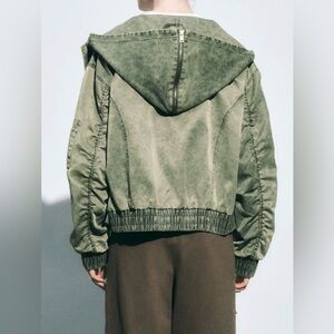 Urban Revivo Women’s Olive Zip-Up Jacket – Size XXL